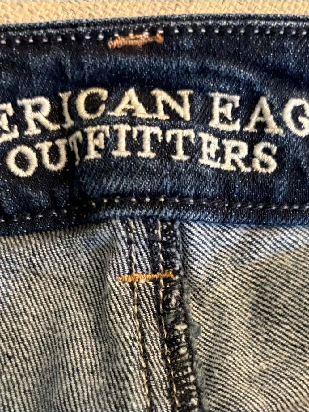 American Eagle Outfitters Dark Blue Denim Short with Studded Floral Detail - Picture 4 of 8